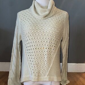 RD Style Cream Cowl Neck Sweater size medium